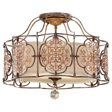 Murray Feiss 3 Bulb British Bronze / Oxidized Bronze Semi flushmount - C140-SF285BRB/OBZ