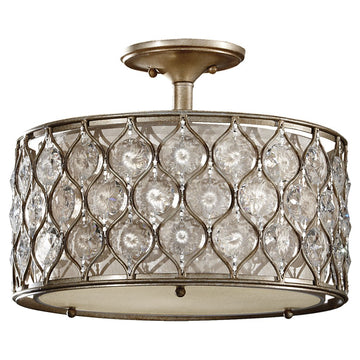 Murray Feiss 3 Bulb Burnished Silver Semi flushmount - C140-SF289BUS
