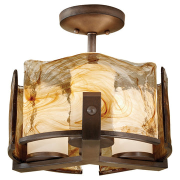 Murray Feiss 3 Bulb Roman Bronze Semi-Flush Fixture - C140-SF299RBZ