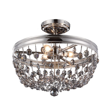 Murray Feiss 3 Bulb Polished Nickel Semi Flush - C140-SF312PN