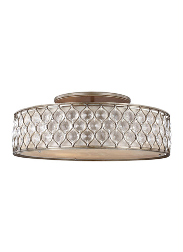 Murray Feiss 6 - Light Semi-Flush Mount Burnished Silver - C140-SF329BUS