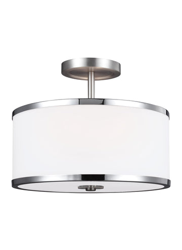 Murray Feiss 2 - Light Semi-Flush Satin Nickel / Chrome - C140-SF335SN/CH