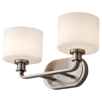 Murray Feiss 2 Bulb Brushed Steel Vanity Strip - C140-VS29002-BS
