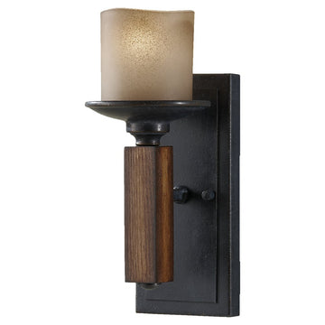 Murray Feiss 1 Bulb Antique Forged Iron / Aged Walnut Wall - C140-WB1517AF/AGW