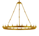 Wrought Iron Vintage Barn Metal Castile One Tier Chandeliers Industrial Loft Rustic Lighting - A113-CG/3428/24