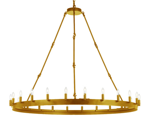 Wrought Iron Vintage Barn Metal Castile One Tier Chandeliers Industrial Loft Rustic Lighting - A113-CG/3428/24