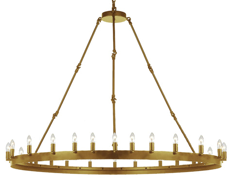 Wrought Iron Vintage Barn Metal Castile One Tier Chandelier Industrial Loft Rustic Lighting - A113-CG/3428/30