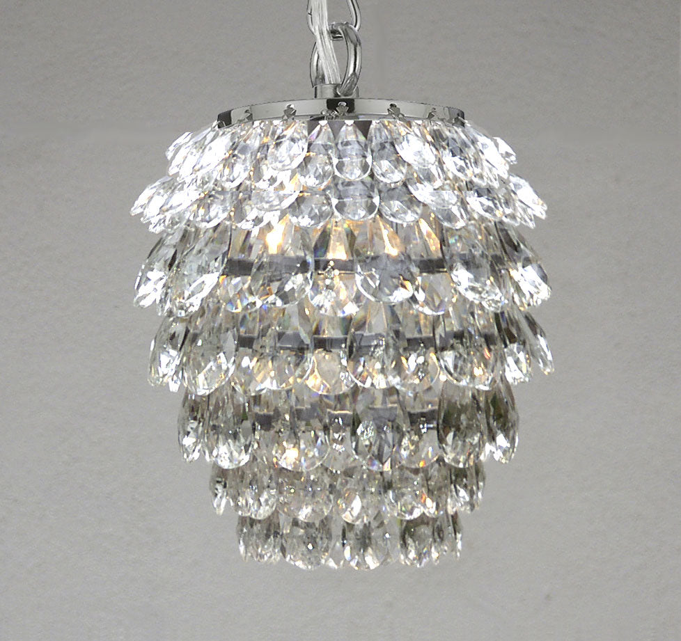 CRYSTAL PENDANT LIGHTING CHANDELIER CHANDELIERS H10.5" x W6.5" - J10-26018/1