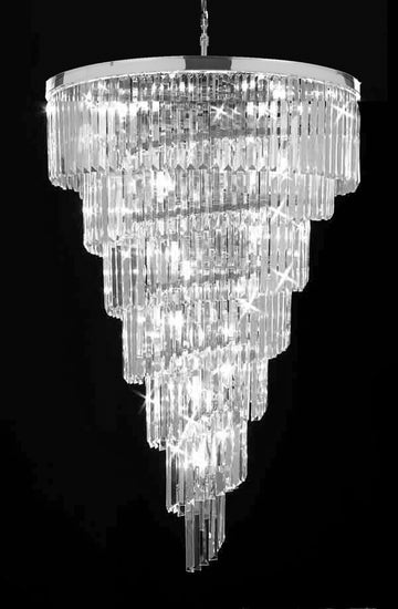 Retro Palladium Empress Crystal (Tm) Glass Fringe 7 Tier Chandelier Lighting W 30" x H 50" - G7-26013/28