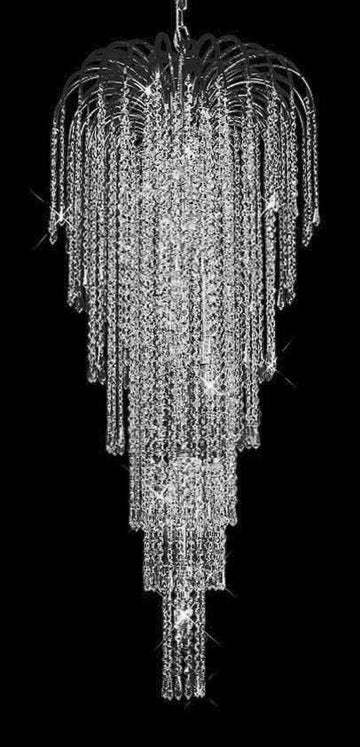 C121-SILVER/6801/2150 Falls CollectionEmpire Style CHANDELIER Chandeliers, Crystal Chandelier, Crystal Chandeliers, Lighting