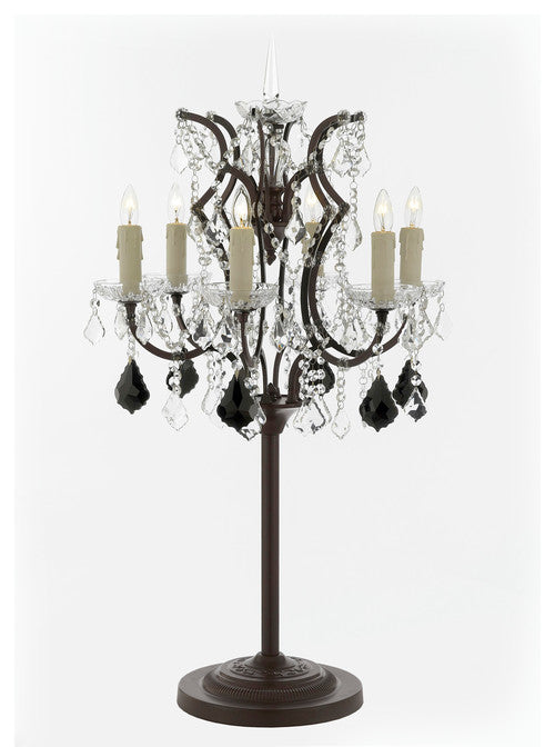 Baroque Crystal 6 Light Table Lamp - J10-SP-104/B97
