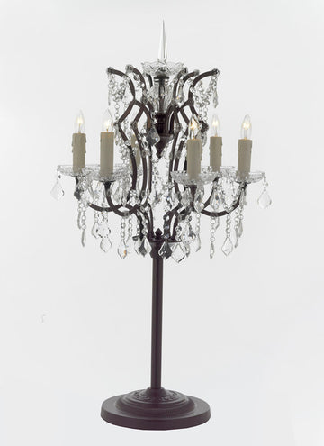 Baroque Crystal 6 Light Table Lamp - J10-SP-104