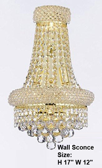 Empire Empress Crystal(Tm) Wall Sconce Lighting W 12" H 17" - C121-1800W12SG