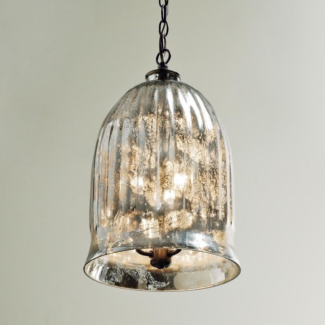 Antique Mirror Bell Pendant Lantern - F100-330