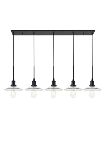 ZC121-LD4040D48BK - Living District: Waltz 5 light black Pendant