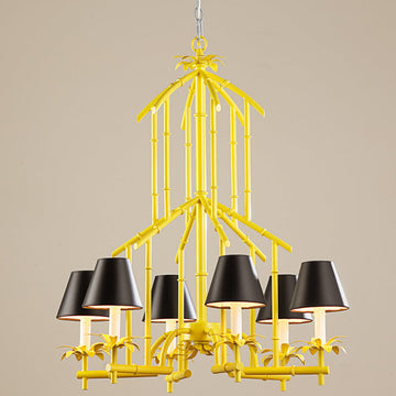 Bamboo Tower Chandelier 6 Light - F100-279