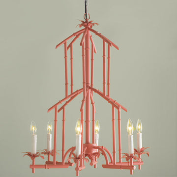 Bamboo Tower Chandelier 6 Light - F100-276