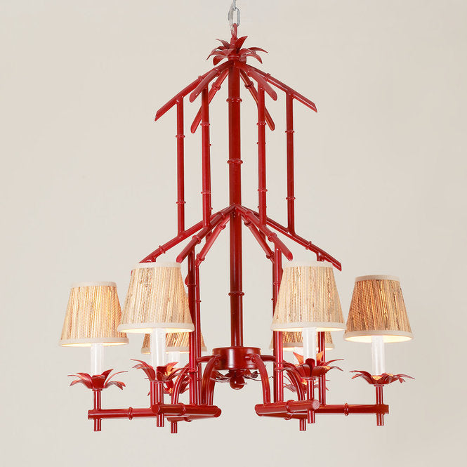 Bamboo Tower Chandelier 6 Light - F100-278