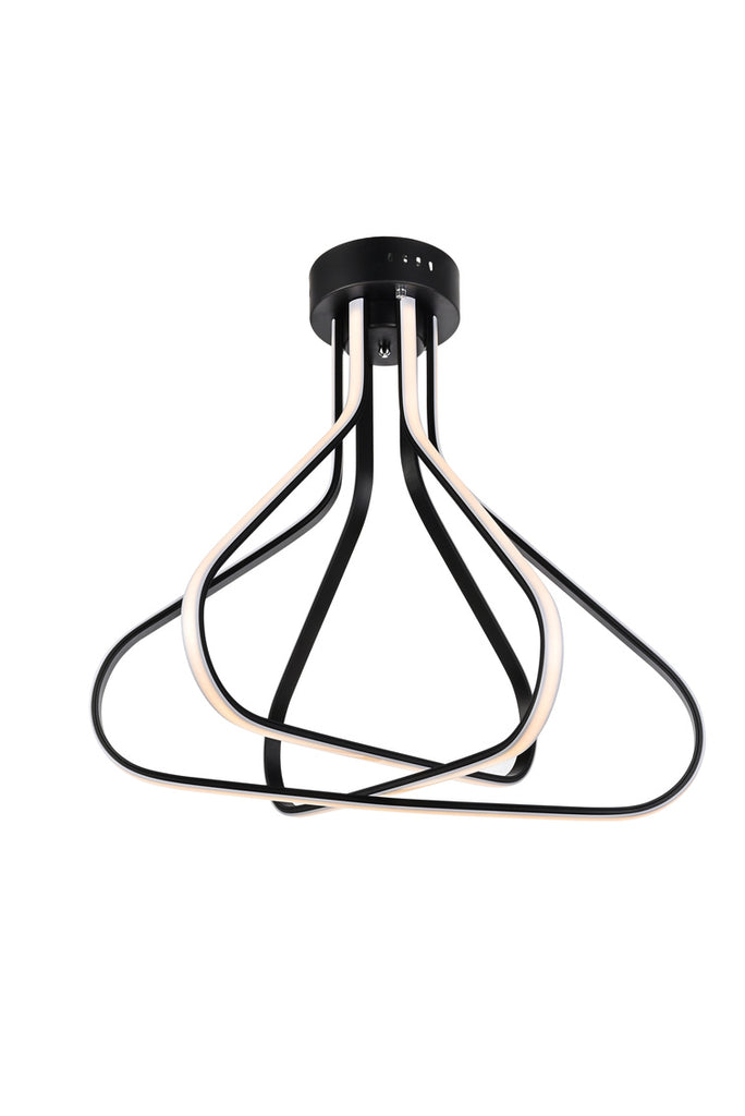 ZC121-5105F26BK - Regency Lighting: Dahlia 3 light in Black Flush mount