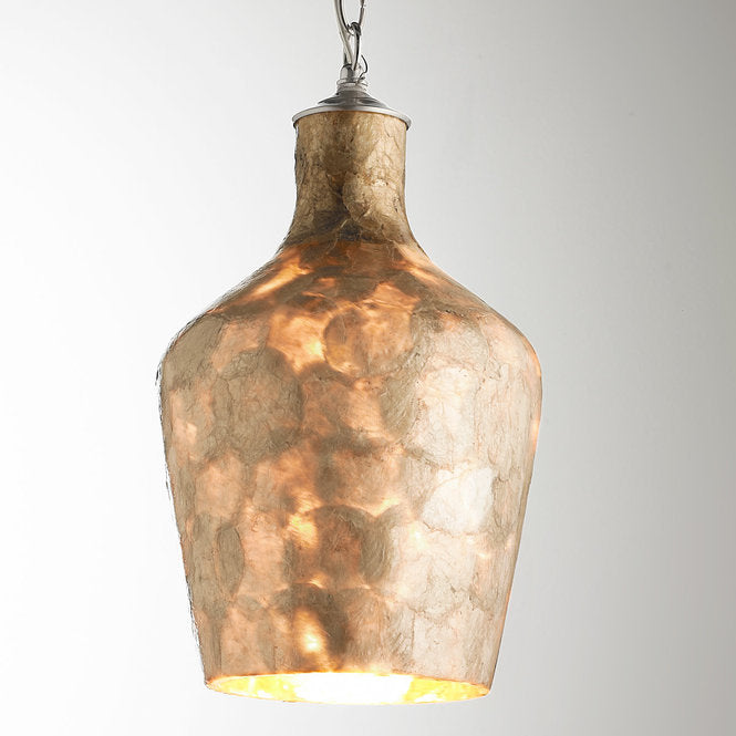 Captivating Capiz Shell Pendant - F100-459