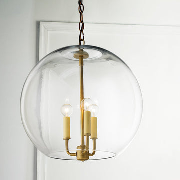 Clear Glass Sphere Chandelier - F100-125