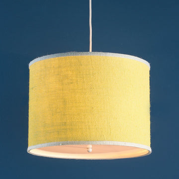 Colorful Burlap Drum Pendant - F100-432