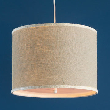 Colorful Burlap Drum Pendant - F100-436