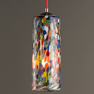 Colorful Glass Cylinder Pendant Light - F100-406