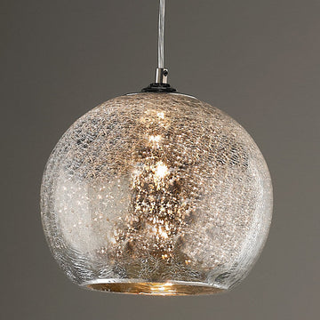 Crackled Mercury Bowl Pendant Light - F100-129