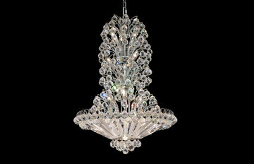 C121-2908D28C/RC - Regency Lighting: Sirius 22 light Chrome Chandelier Clear Royal Cut Crystal