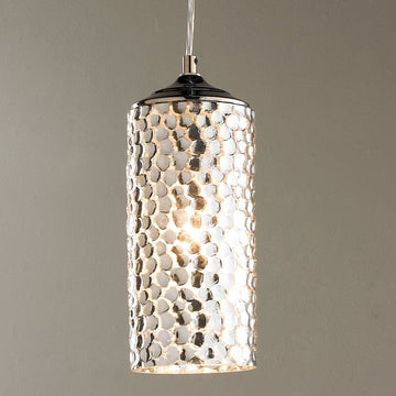 Dimple Cylinder Glass Pendant - F100-236