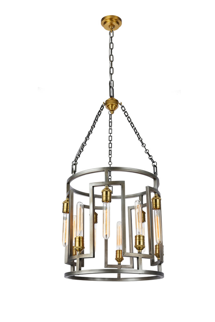 ZC121-1544D18VN - Urban Classic: Fontana 10 light in 
Vintage Nickel chandelier