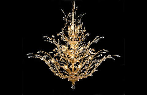 C121-2011G41G/EC - Regency Lighting: Orchid 18 light Gold Chandelier Clear Elegant Cut Crystal