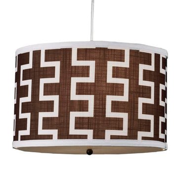 Geo Zipper Drum Shade Pendant - F100-471