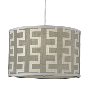 Geo Zipper Drum Shade Pendant - F100-472