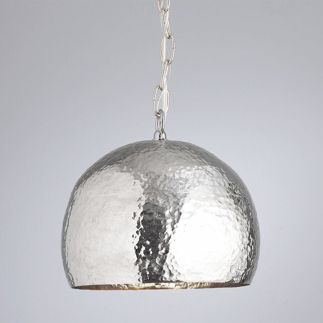 Hammered Metal Pendant Brass Or Nickel - F100-380