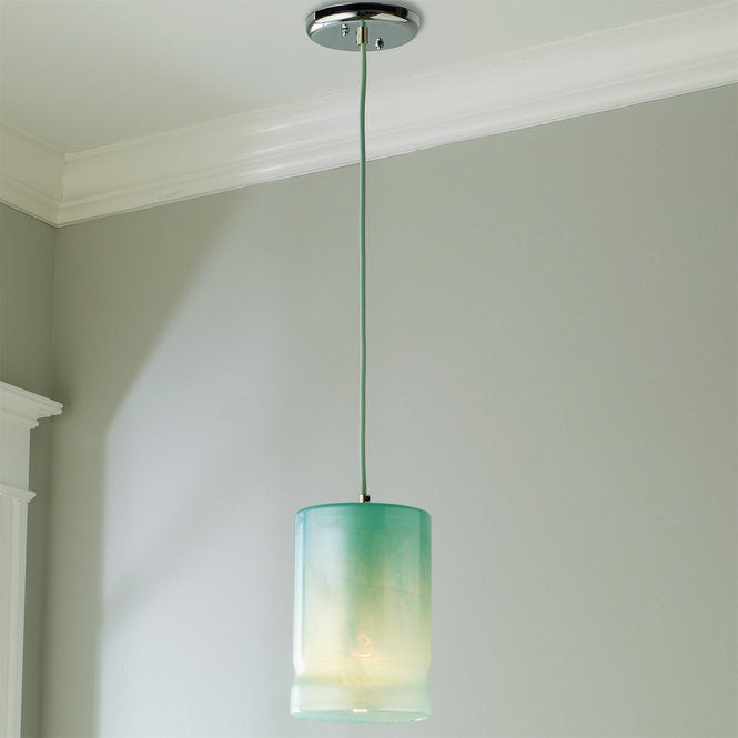 Iridescent Mint Glass Pendant - F100-518