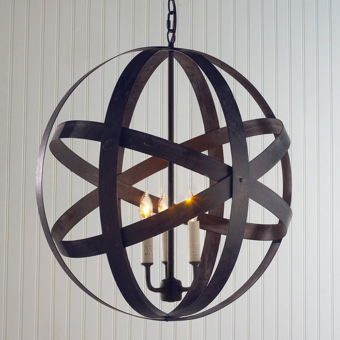 Metal Strap Globe Lantern Medium - F100-258