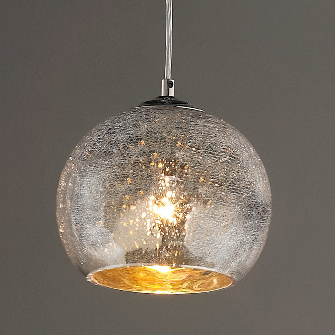 Mini Crackled Mercury Bowl Pendant Light - F100-128