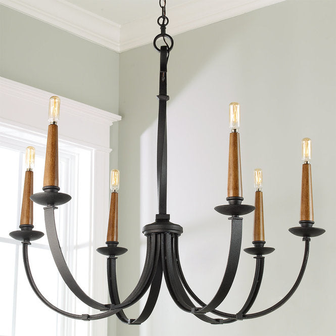 Modernized Rustic Iron Chandelier Large - F100-376