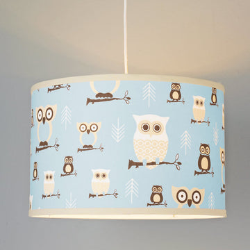 Owls Drum Shade Pendant Light - F100-510