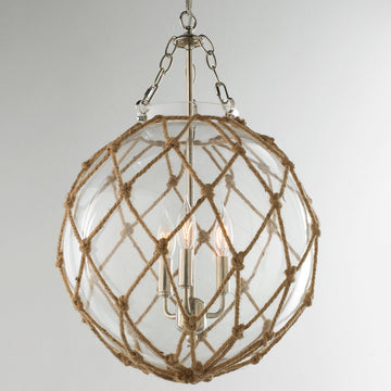 Rope Net Glass Sphere Chandelier - F100-301