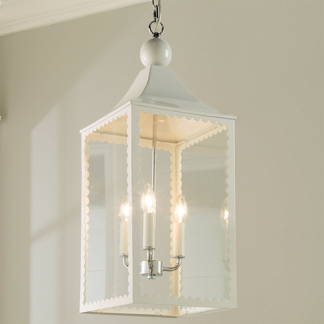 Scallop Trim Hanging Lantern 1 - F100-304