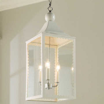 Scallop Trim Hanging Lantern 1 - F100-304