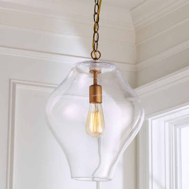 Shapely Glass Lantern - F100-296