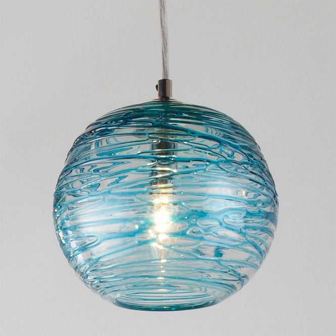 Swirling Glass Globe Mini Pendant Light - F100-145
