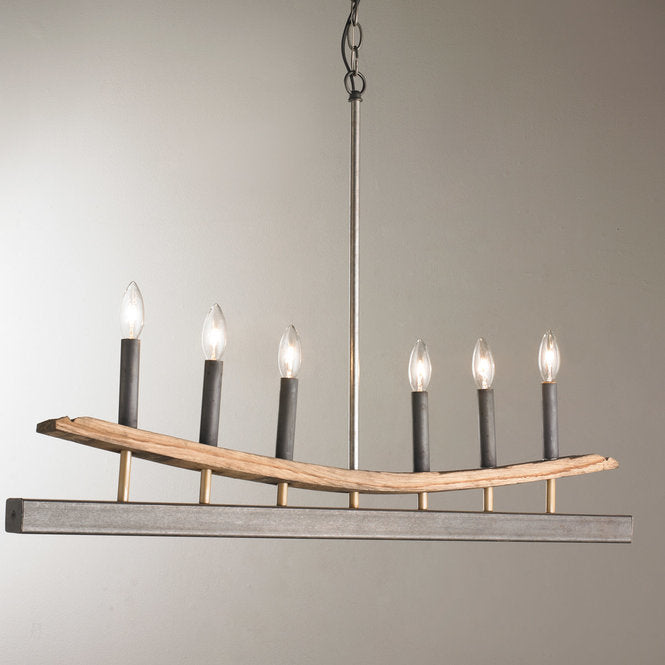 Whiskey Barrel Stave Chandelier - F100-425