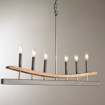 Whiskey Barrel Stave Chandelier - F100-425